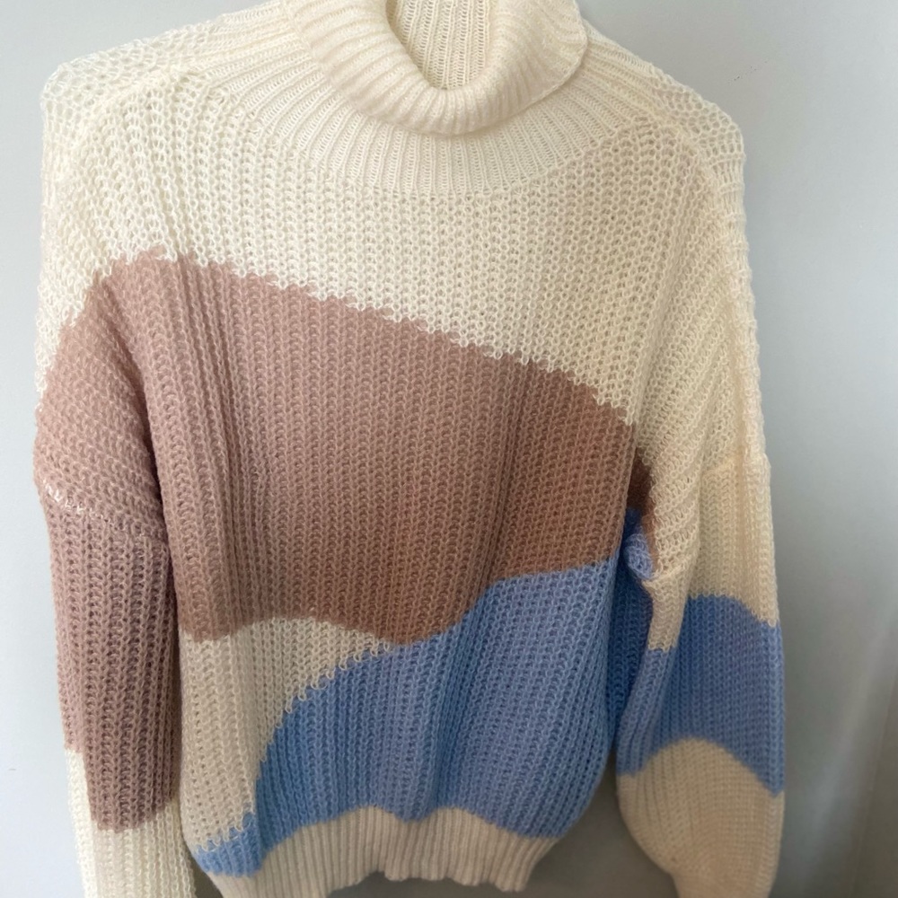 Knitted over sized drop shoulder sweater